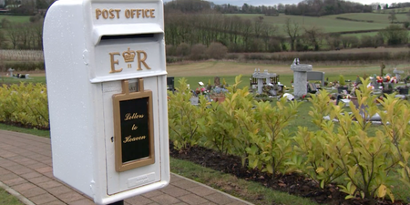 Young girl’s ‘postbox to heaven’ installed at local crematorium
