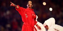 Rihanna announces her pregnancy during Super Bowl performance
