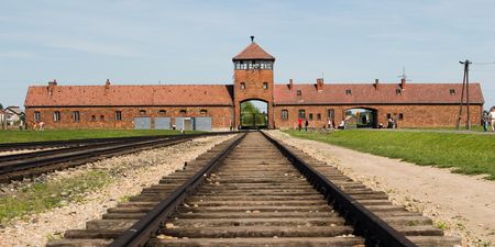 Woman called out after posing for photos on Auschwitz train tracks