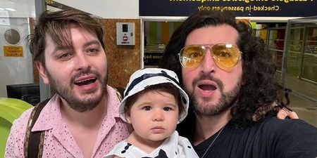 Brian Dowling in tears saying goodbye to baby Blake and Arthur before airport nightmare