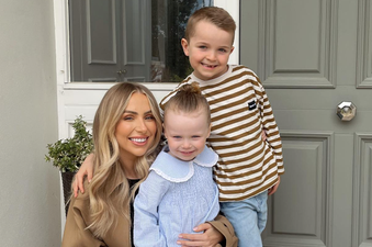 Rosie Connolly rocks pink dress as she celebrates son’s Holy Communion