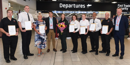 Luton Airport had an unexpected arrival as staff helped deliver baby