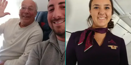 Dad books six flights to spend Christmas with flight attendant daughter during her shifts