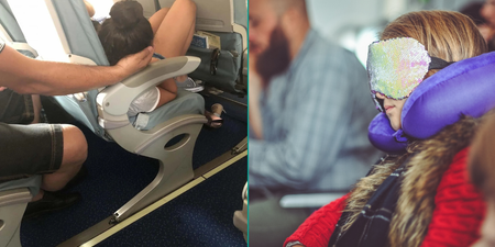 Dad slammed for holding daughter’s head on flight for 45 minutes as she slept
