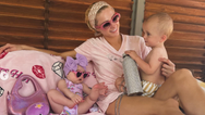 Paris Hilton highlights the importance of water safety after fans point out common armband mistake
