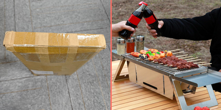 Portable BBQ that folds completely flat is the ultimate camping hack